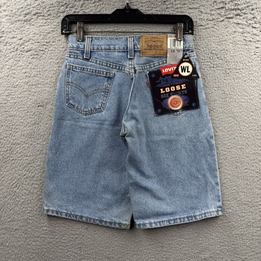Levi's VTG 90s 562 Wide Leg Jeans Orange Tab USA Boys 10 Wide 25 Shorts Baggy